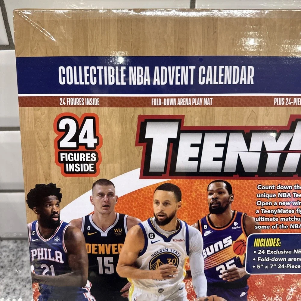 NBA TeenyMates Advent Calendar 2024 Includes 24 Figures and Puzzle New‎ Sealed